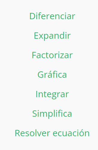 Operaciones con cymath