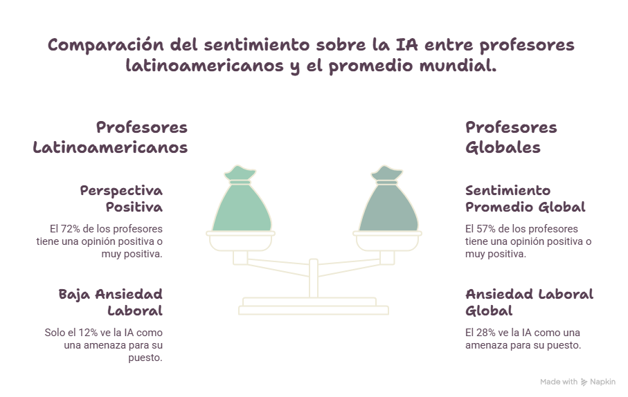 Sentimiento de la IA en educación universitaria en el mundo